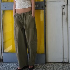 82. Zara 100% Linen Paper Bag Cargo Pants
